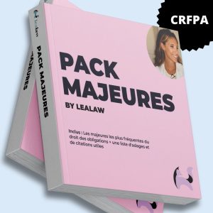 Pack majeures en droit des obligations